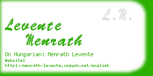 levente menrath business card